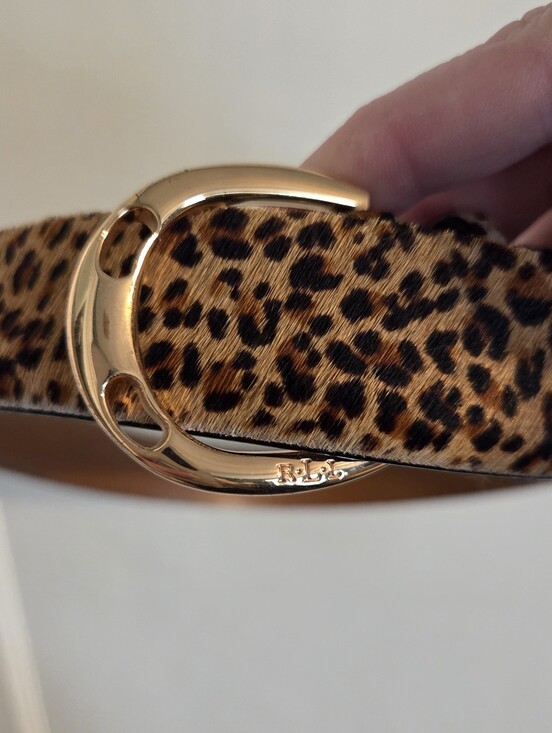 Lauren Ralph Lauren Accessories - Extra Large Ralph Lauren Calfhair Leopard Belt